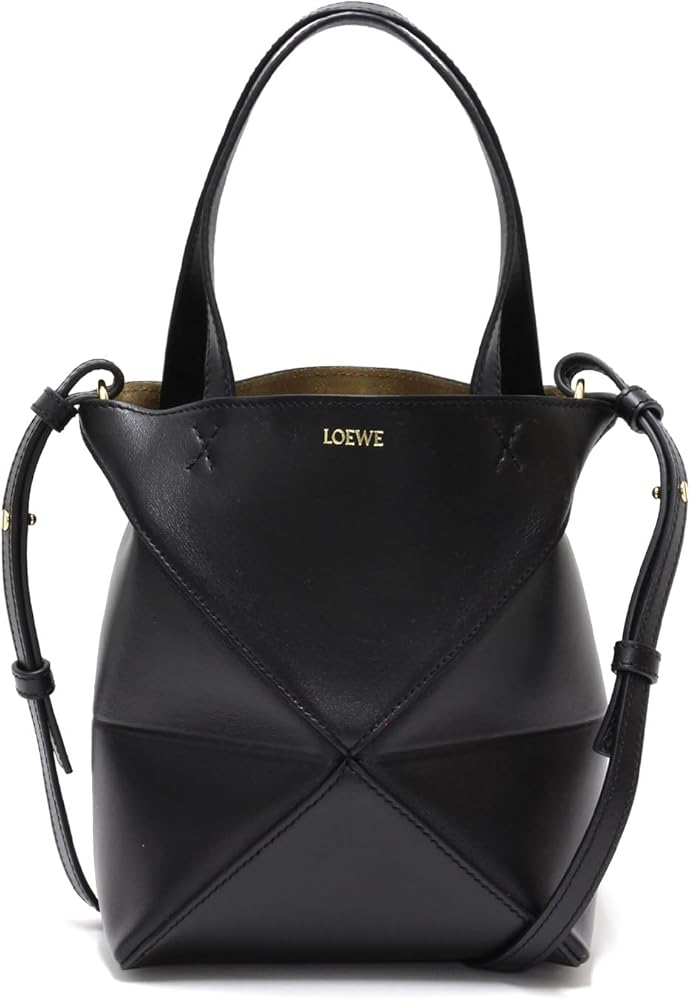 LOEWE パズルバッグ　ブラック　スモール パンタ パズルバッグ スモール（シャイニーカーフ） ブラック